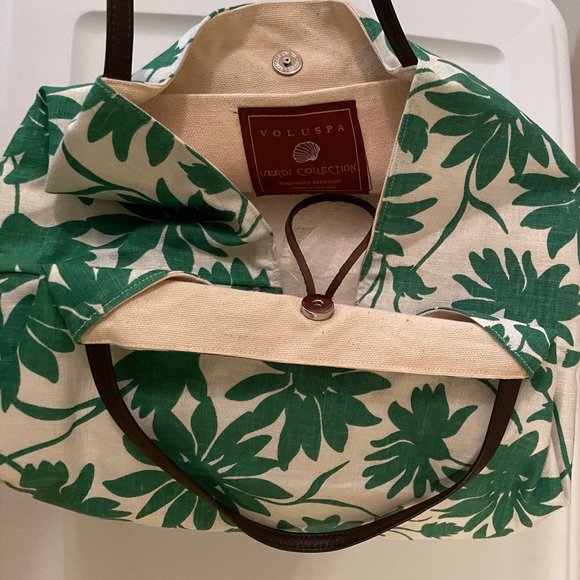 NWOT Voluspa Tote & Beach Towel: Palm Green (Dark Green) - Picture 2 of 6